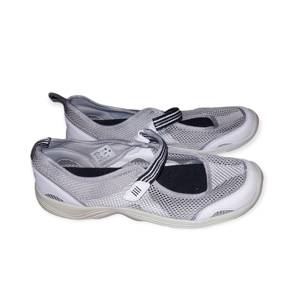 Lands End 9 Shoes Mesh Hiking Sneakers 400589 Gray Footwear Slipon Outer…